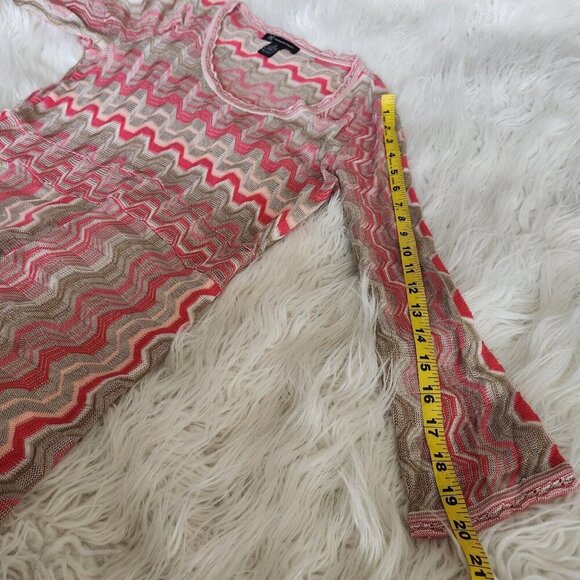 INC International Concepts 60s Retro Knit Gypsy Hippie Dress Women's M Pink - Picture 9 of 14